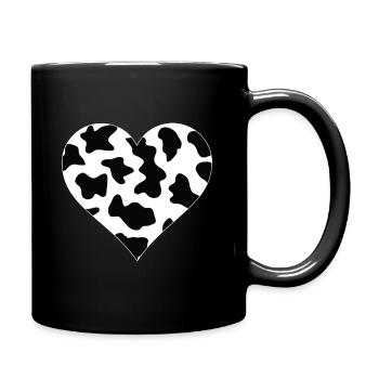 Vaches en fourrure vache paysan agriculteur Vaches Conception - Mug uni - noir - Droite