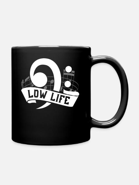 Lustiges Musikdesign | Low Life Clef Design | Notenschlüssel - Tasse einfarbig - Schwarz
