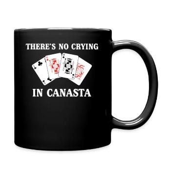 Lustiger Kartenspieler kein Weinen in Canasta Produkt - Tasse einfarbig - Schwarz - Rechts