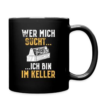 Handwerker Keller Werkzeugkasten Basteln Hobby - Tasse einfarbig - Schwarz - Rechts
