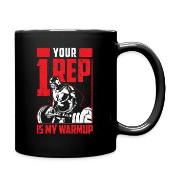 Ihr einziger Vertreter ist mein Aufwärmen - Bodybu - Tasse einfarbig - Schwarz - Rechts
