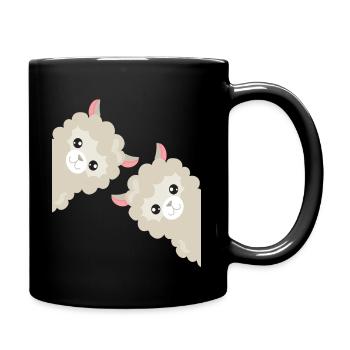 Cadeau drôle de lama alpaga - Mug uni - noir - Droite