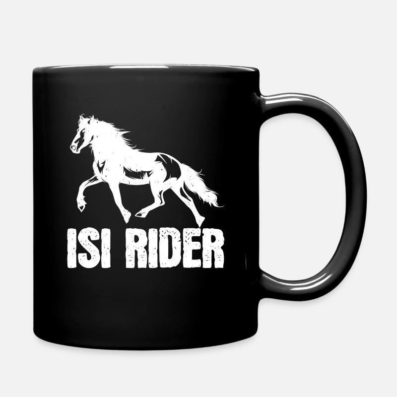 Islandpferd Isi Rider - Tasse einfarbig - Schwarz