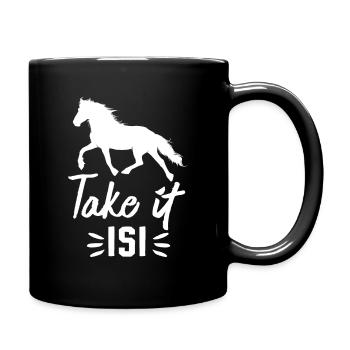 Islandpferd Take it Isi 2 - Tasse einfarbig - Schwarz - Rechts