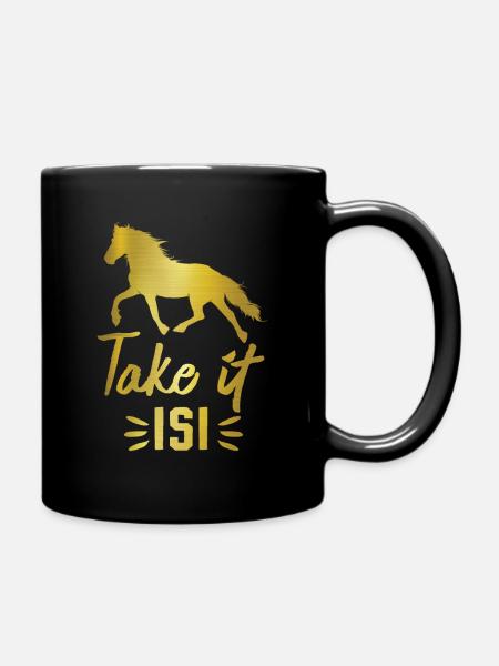 Islandpferd Take it Isi - Tasse einfarbig - Schwarz