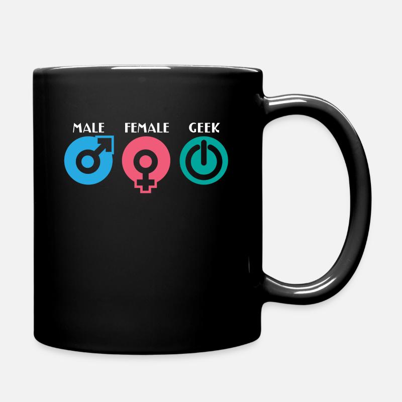 Computer Nerd Computer Science Male Female Geek - Full Colour Mug - black
