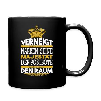 Briefträger Postbote Zusteller Kurier - Tasse einfarbig - Schwarz - Rechts