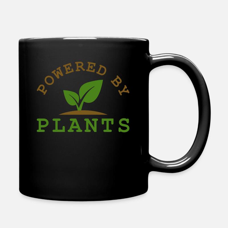 Angetrieben von Pflanzen - Tasse einfarbig - Schwarz