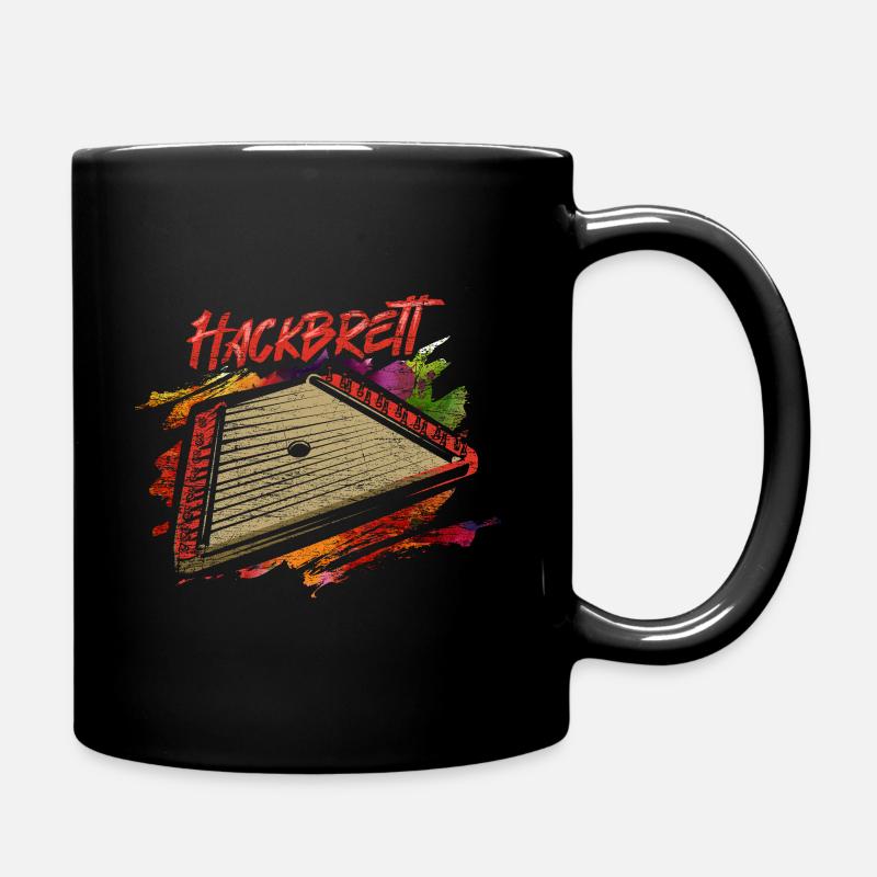 Hackbrett Kastenzither Musik - Tasse einfarbig - Schwarz