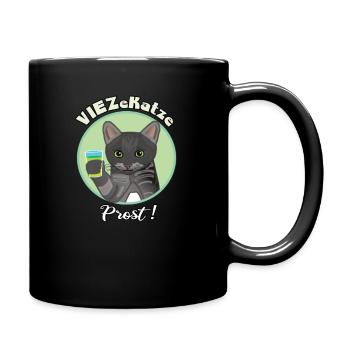Viez, Viezekatze, Apfelwein shirt - Tasse einfarbig - Schwarz - Rechts