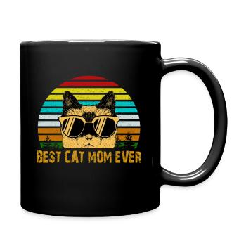 MEILLEUR chat maman jamais drôle cadeau pour maman - Mug uni - noir - Droite