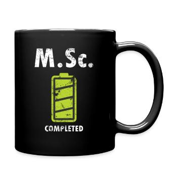 M.Sc. Master of Science completed university graduate - Full Colour Mug - black - Right
