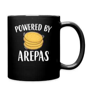 Venezuelan Colombian Food Powered By Arepas - Full Colour Mug - black - Right