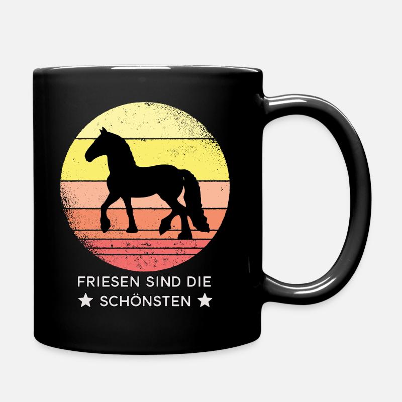 Friesen Pferd - Tasse einfarbig - Schwarz