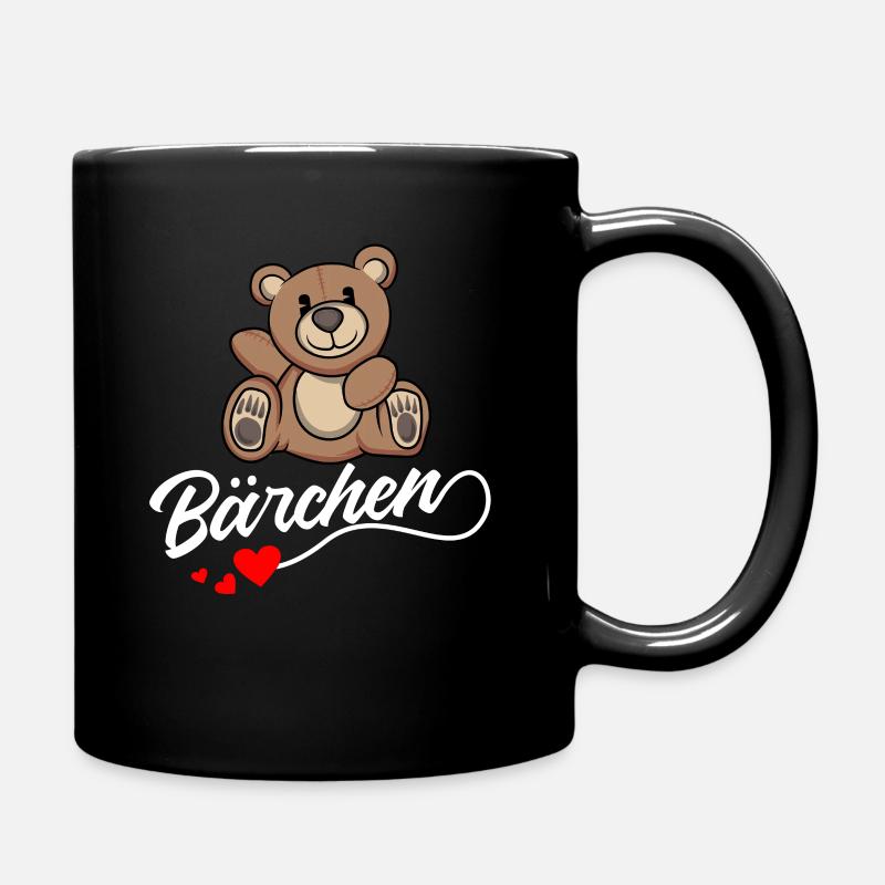 Bärchen Teddybär Bär Valentinstag Geschenk - Tasse einfarbig - Schwarz
