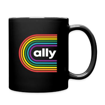 LGBT ally - Full Colour Mug - black - Right