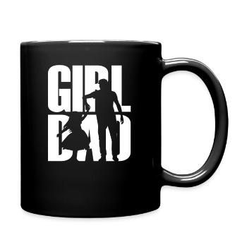 Fille papa papa fille cadeau - Mug uni - noir - Droite