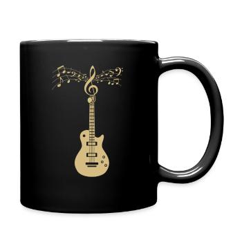 Gitarrist Gitarristen Gitarre Musiker Geschenkidee - Tasse einfarbig - Schwarz - Rechts