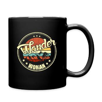 Wander Woman Retro Sunset Hiker Gift - Mug uni - noir - Droite