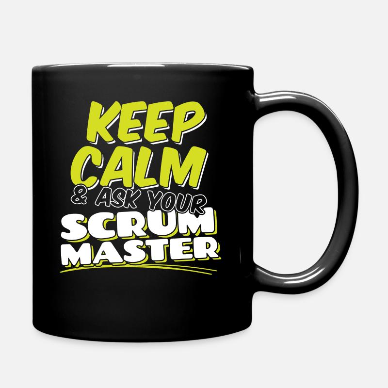Scrum Master Keep Calm And Ask - Tasse einfarbig - Schwarz