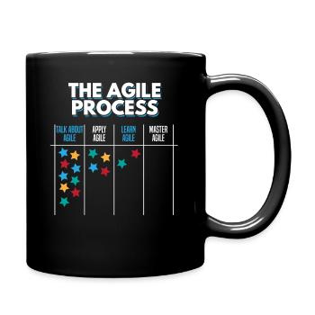 Agile Process Kanban project process management - Full Colour Mug - black - Right