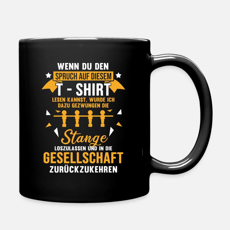 Tischfußball - Tasse einfarbig - Schwarz