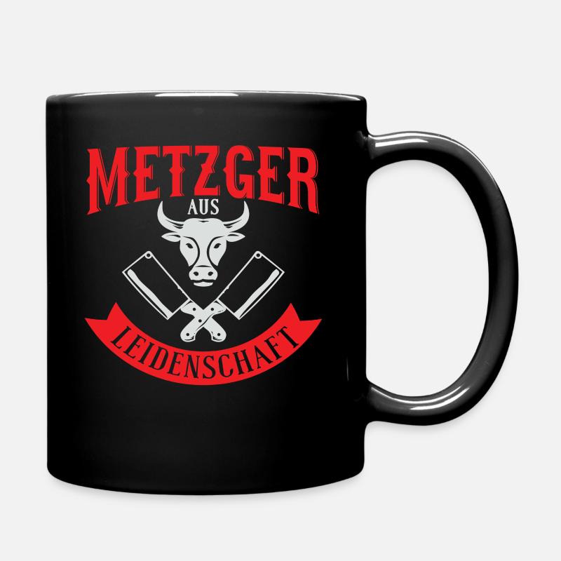 Metzger Aus Leidenschaft - Tasse einfarbig - Schwarz