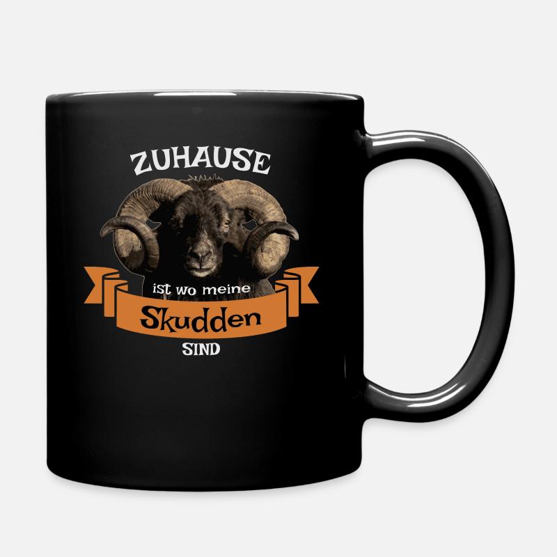 Zuhause ist wo meine Skudden sind - Tasse einfarbig - Schwarz