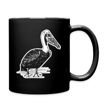 Pelican Pelican Floral Pattern - Full Colour Mug - black - Right