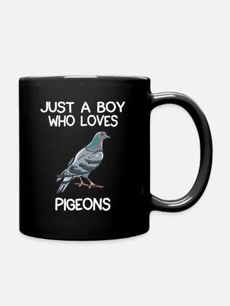 Juste un garçon qui aime les pigeons - Mug uni - noir