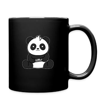 Cute PANDA GAMER revised - Full Colour Mug - black - Right