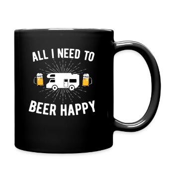 Camping camper camper beer - Full Colour Mug - black - Right