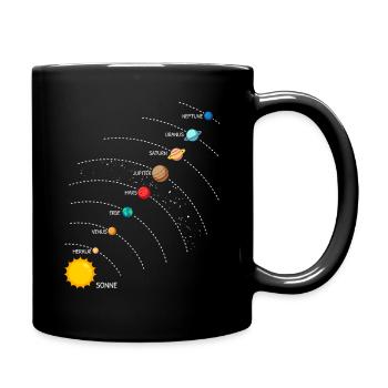Galaxies étoiles solaires en ligne - Mug uni - noir - Droite