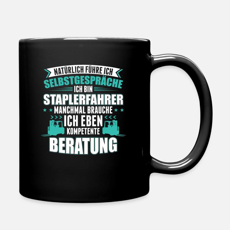 Staplerfahrer Gabelstapler Lagerist Beratung - Tasse einfarbig - Schwarz