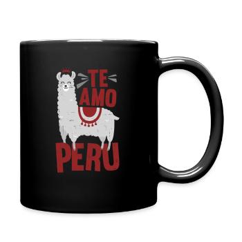 I love Peru - Te amo Peru print Slim Fit product - Full Colour Mug - black - Right
