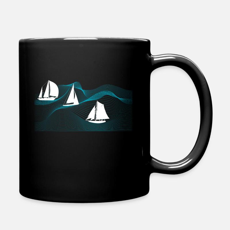 sailing - Full Colour Mug - black