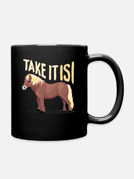 Islandpferd - Tasse einfarbig - Schwarz