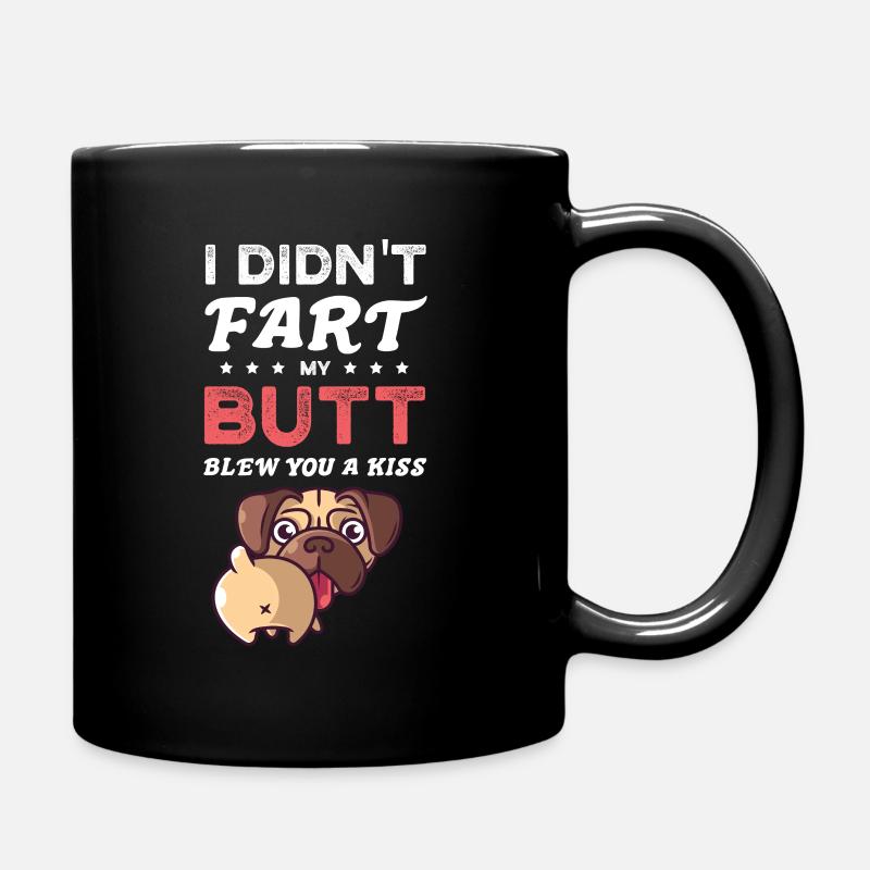 Mops Hund Lustiges Mopsmotiv Geschenk - Tasse einfarbig - Schwarz