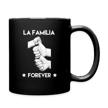 La Familia Geschenkidee Geburtstag Lustig - Tasse einfarbig - Schwarz - Rechts