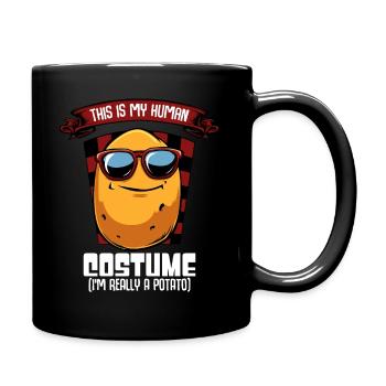 This Is My Human Costume - Potato Sayings - Full Colour Mug - black - Right