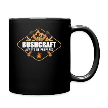 Bushcraft always be prepared - Survival - Full Colour Mug - black - Right