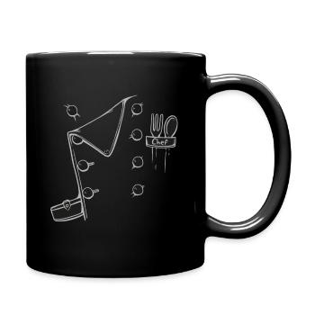 Kochjacke Ersatz - Tasse einfarbig - Schwarz - Rechts