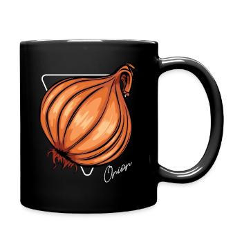 Trendy Onion Cool Gemüse Zwiebeln - Tasse einfarbig - Schwarz - Rechts