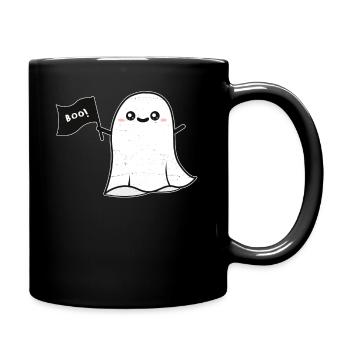 Geist Buh - Tasse einfarbig - Schwarz - Rechts