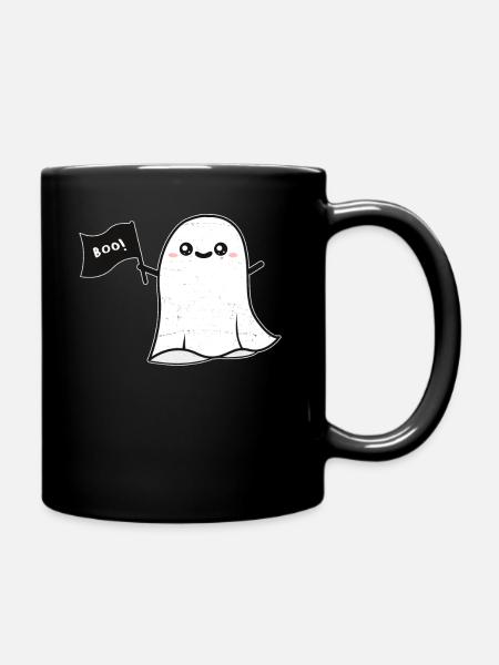 Geist Buh - Tasse einfarbig - Schwarz