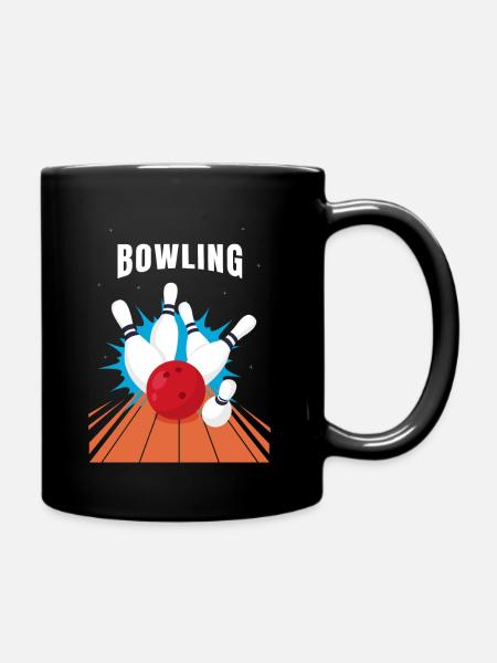 bowling - Full Colour Mug - black