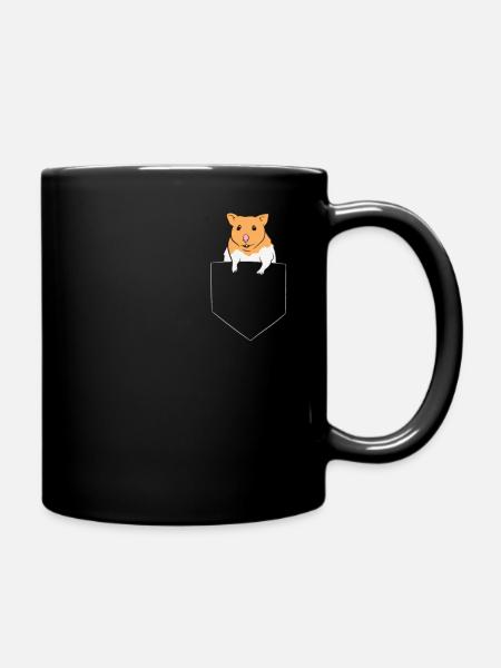Pocket Hamster Funny Hamster In Pocket - Full Colour Mug - black