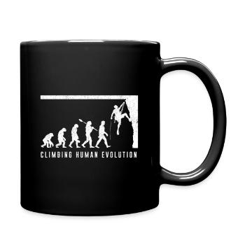 Klettern Evolution - Tasse einfarbig - Schwarz - Rechts