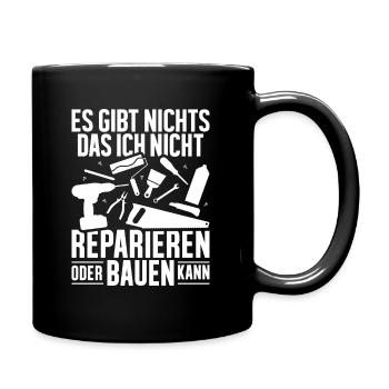 Heimwerker, Heimwerken, DIY, Do it yourself - Tasse einfarbig - Schwarz - Rechts