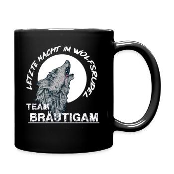 Letzte Nacht im Wolsrudel - Tasse einfarbig - Schwarz - Rechts